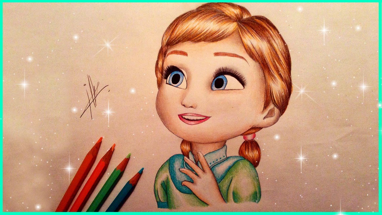 Drawing Baby Anna from Frozen - YouTube