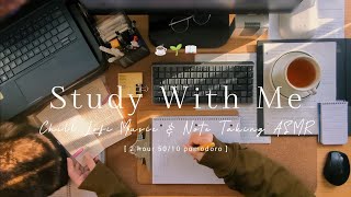2 HOUR STUDY WITH ME 🌱 chill lofi music ✍️ study ASMR ambience | background noise | pomodoro 50/10
