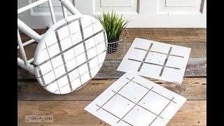 How to stencil plaid on anything you wish!