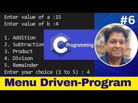 Menu Driven Program in C Language || Modular Programming in C || if Else Statement || #ctutorial