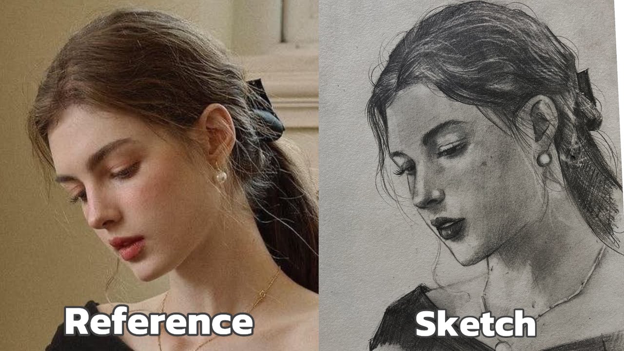 Realistic face drawing tutorial for beginners - YouTube