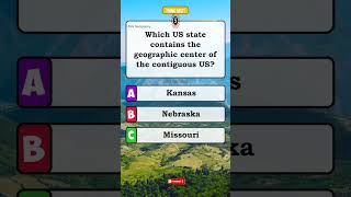 📍 Which US State Contains the GEOGRAPHIC Center? 🗺️🇺🇸 #Shorts #usaquiz #geography