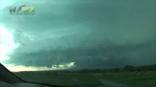 Barneveld, WI Tornado Warned Supercell - Jul 13 2015