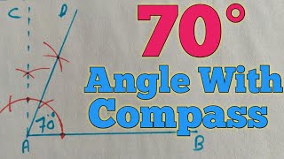 How to construct 70 degree angle with campass