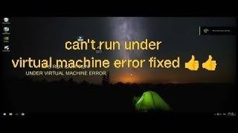 NFS RUN CANT RUN UNDER VIRTUAL MACHINE ERROR