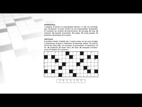 Instructievideo Kruiswoordpuzzel Sanders Puzzelboeken
