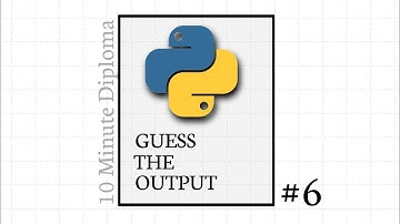 6.Guess The Output | Python Programs & Answer