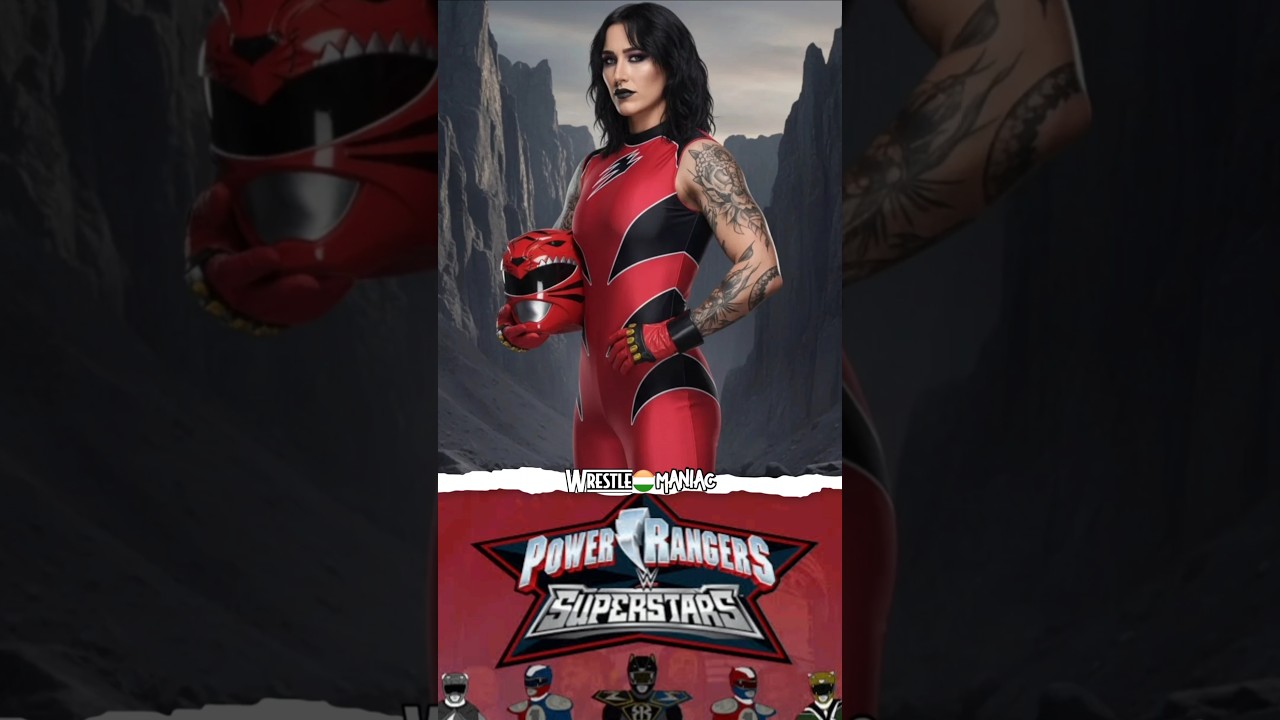 ❣️WWE Superstars x Power Rangers Rhea Ripley Iyo Sky Jade Cargill  Nia Jax Alexa Bliss