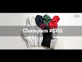 【サイズ別フィット比較】Champion チャンピオン #S101 リバースウィーブ スウェットパーカー 単色青タグ