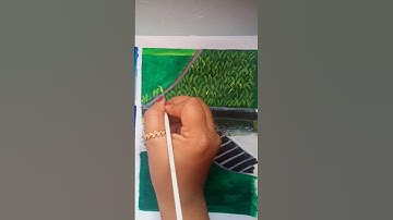 How to paint grass #art #painting #shorts #grasspainting
