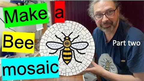 How to make a Bee mosaic table top with ceramic tile part 2