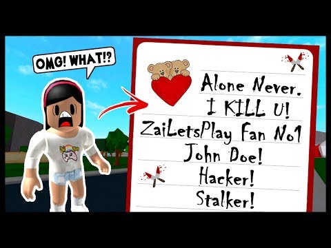 My Creepy Stalker Sent Me A Scary Letter Roblox Youtube