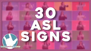 30 Basic ASL Signs For Beginners | American Sign Language
