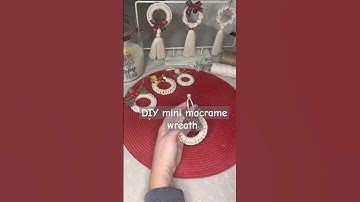 DIY mini macrame wreath tutorial l easy christmas ornament pattern | DIY macrame tutorial #shorts