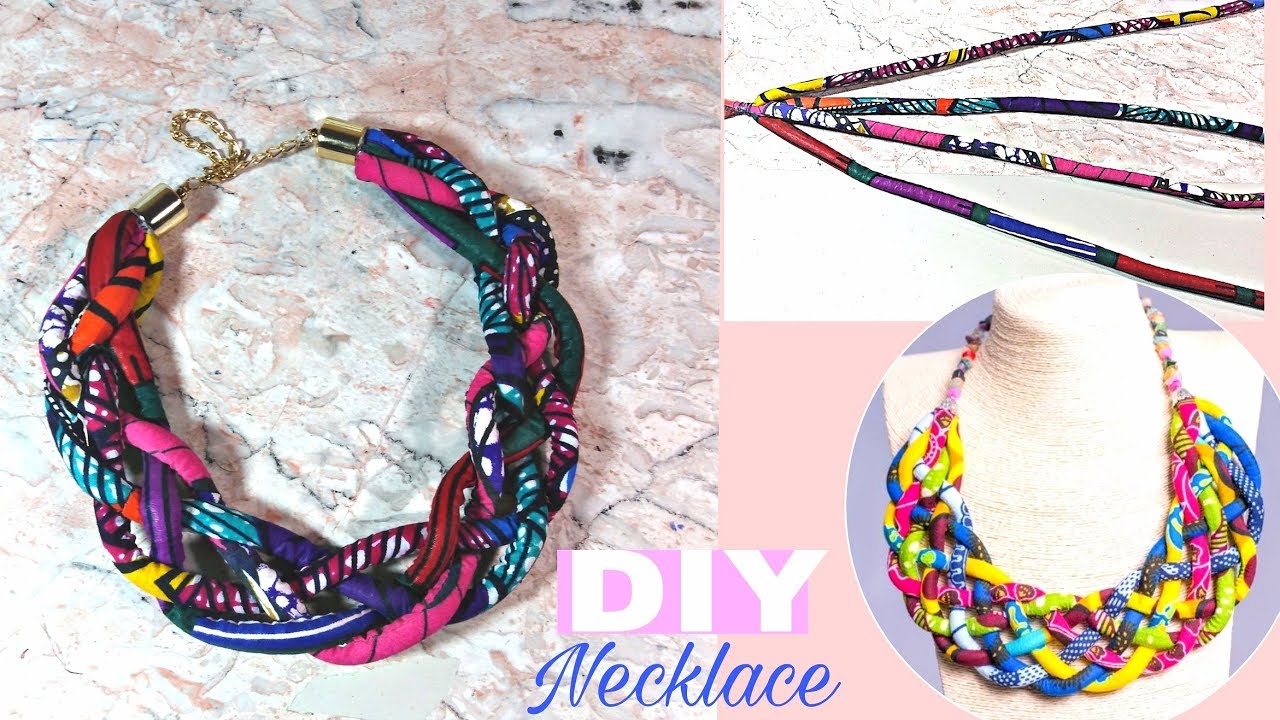 1-Strand Fabric Covered Rope Necklace/Choker — Tribal Traces