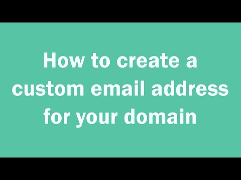 How to create a custom email address for your domain