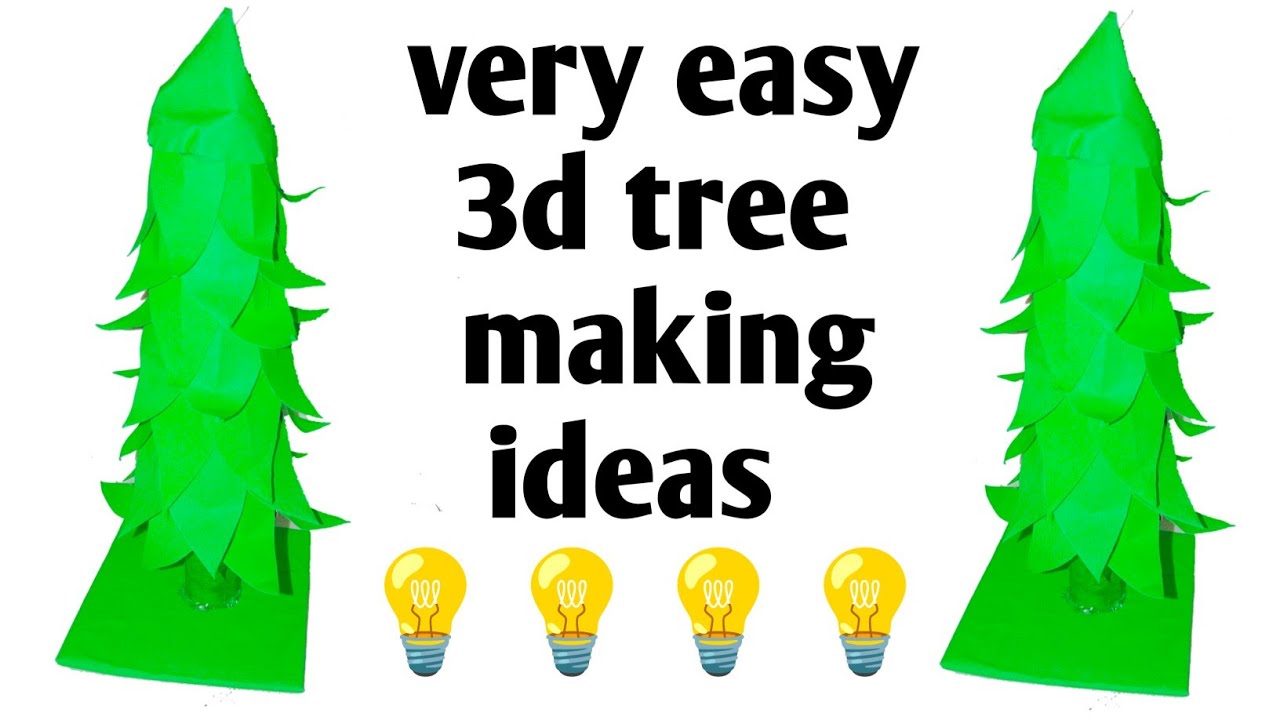 Easy 3d Tree Craft Ideas 3d Tree Making With Waste Material And easy-3d-tree-craft-ideas-3d-tree-making-with-waste-material-and