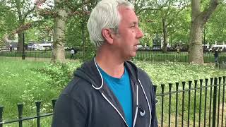 JOHN WEDGER WHISTLE BLOWER! VIEWES ON COVID, GROOMING, PAEDOPHILIA CAMPAIGN speakers corner 16/5/20