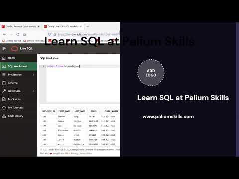 How to access Oracle database for FREE on Cloud for SQL Practice | Learn SQL at Palium Skills