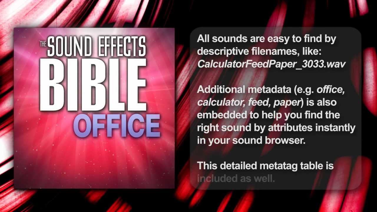 Office Sound FX Sample Library Sound Effects Bible YouTube