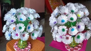 Diy Paper Flowers  Bouquet/Guldasta made with Empty Plastic Bottles/Diy Room Decor Ideas