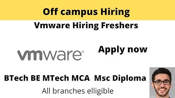 Vmware hiring Freshers | Offcampus hiring | 2020 2019 batch | BTech BE ME MTech Msc BSc