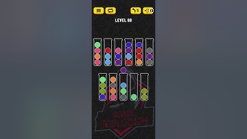 Ball Sort Puzzle | Level 68 | No Extra tube | Single Level