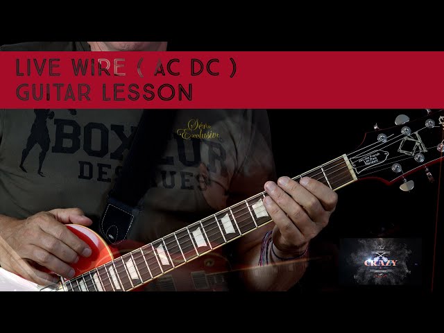 AC/DC - LIVE WIRE - Guitar Solo + Outro Tutorial (Tab + Sheet