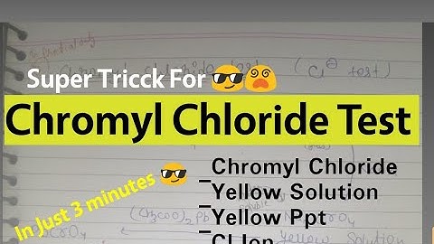 Chromyl Chloride Test Trick || P block Elements _ Inorganic Chemistry For Neet 2020