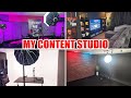 My content studio tour  film and photo sets podcast living room performances  more 