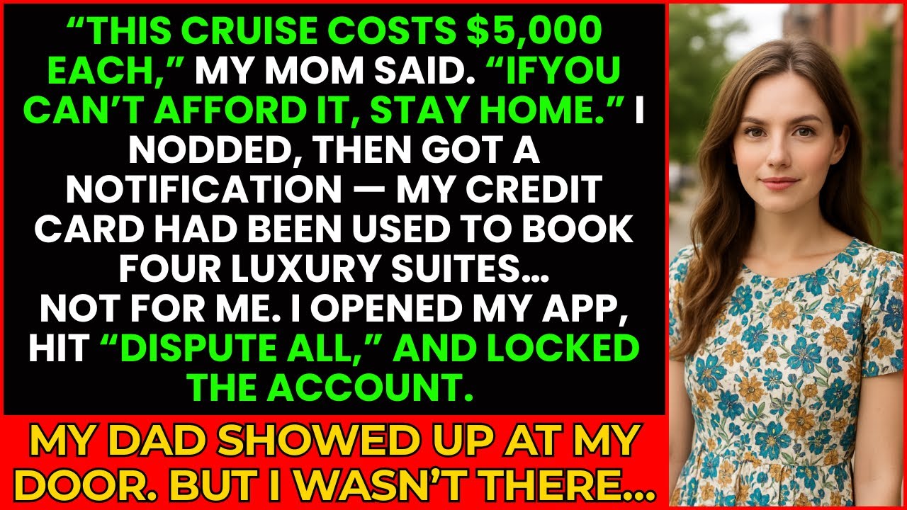 “Cruise Costs $5,000 Each,” My Mom Said. “If You Can’t Afford It, Stay Home.” I Nodded, Then Got A…