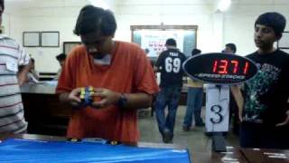 Nikhil Mande Solving 3X3 In The Finals.