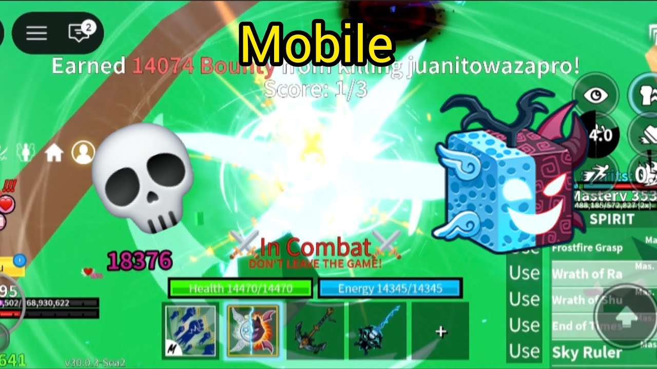Spirit is TOO BROKEN 💀 🔥l Mobile 📱 l Blox Fruits Bounty Hunting 