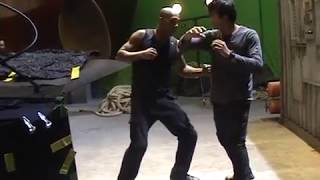 MARRESE CRUMP with action legend TONY JAA ( Behind the Scenes of The Protector 2)