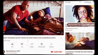 Freddy Krueger Scare Prank On Girlfriend Dee & Brandon Entreaction