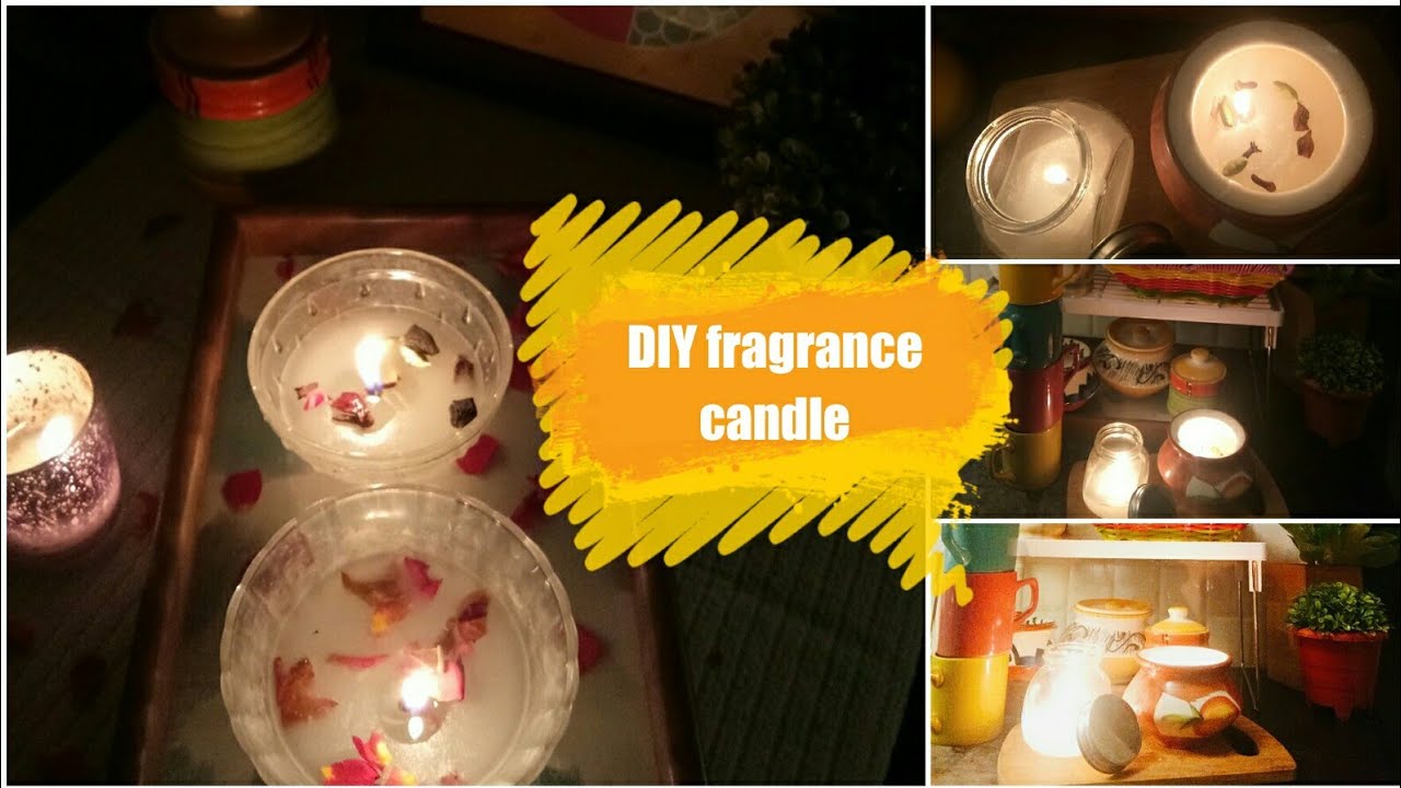 DIY natural fragrance candle at home/how to make natural fragrance jar