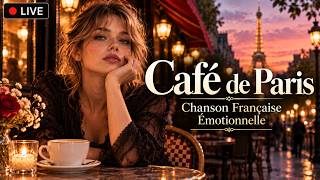 🔴 Café de Paris ☕ Chanson Française | Musique Française Émotionnelle — En Direct