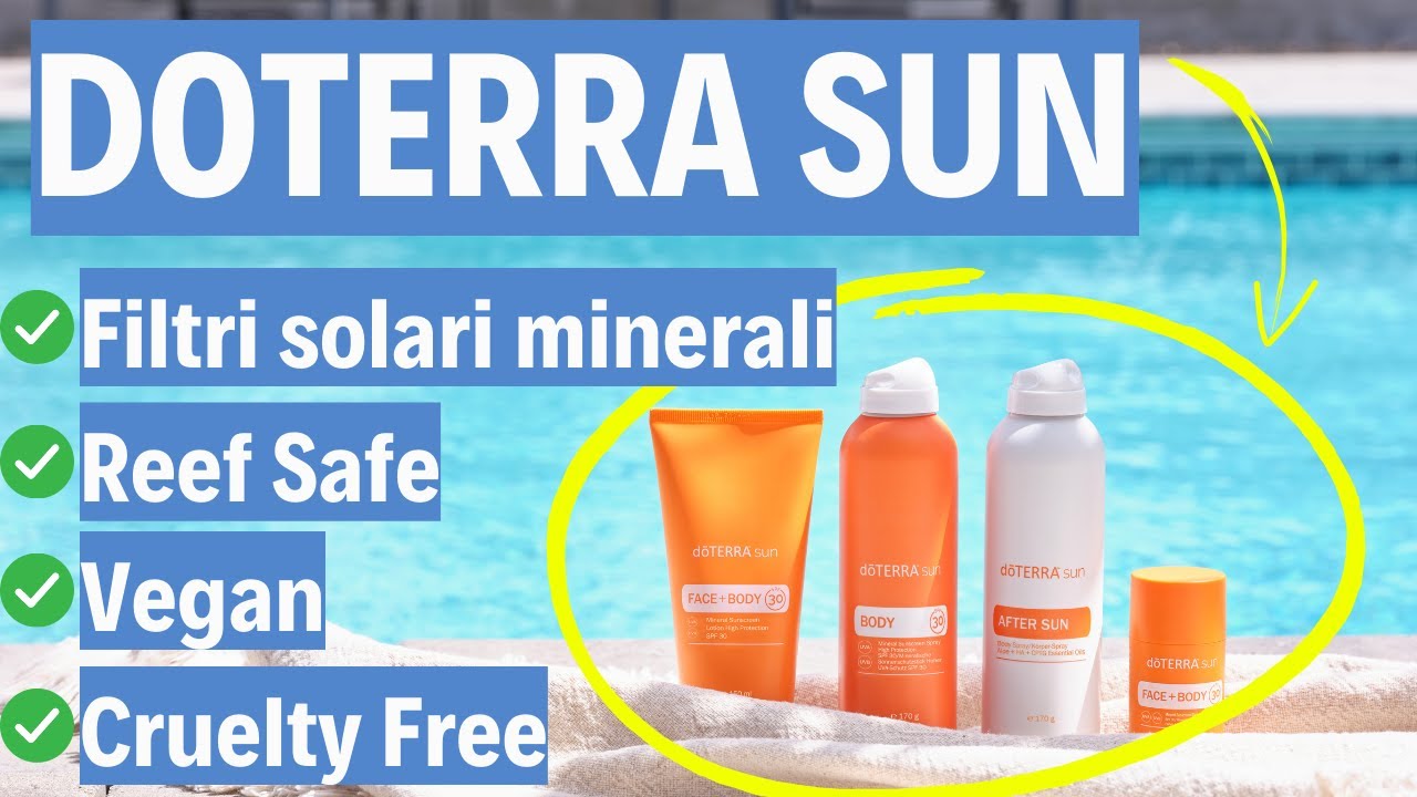 Creme solari migliori doTERRA Sun Filtri minerali, SPF 30+, non