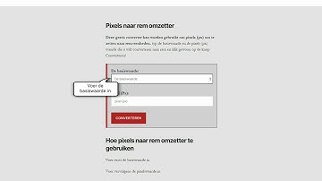 Hoe de pixels naar rem omzetter te gebruiken