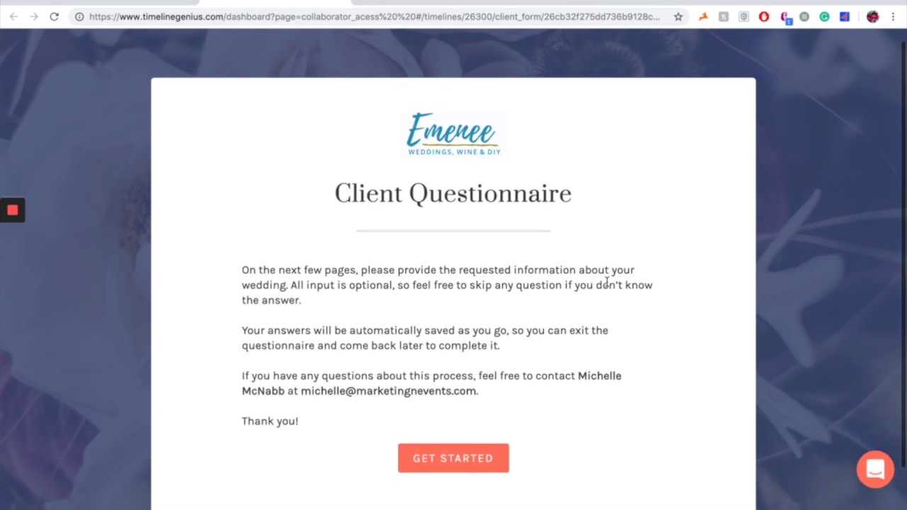 Timeline Genius for Brides/Wedding Vendors Overview