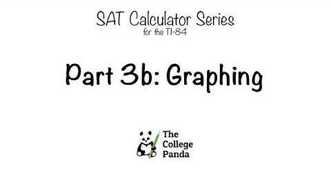 The College Panda SAT Calculator Series for the TI-84 - Part 3b - Graphing