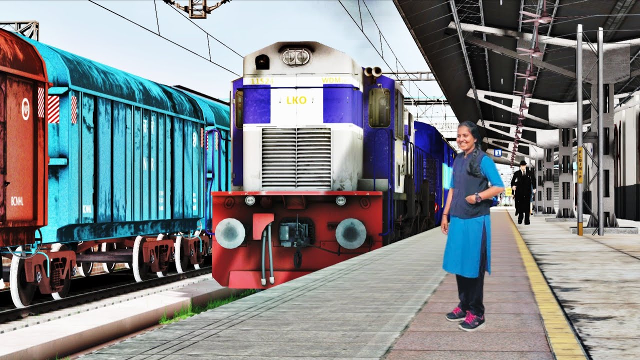 LKO DIESELO LOCO CHUGGING + ARRIVAL | INDIAN TRAIN SIMULATOR |