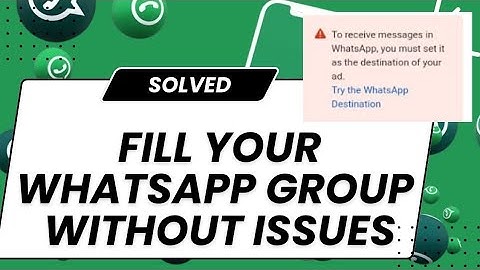 Solved: Unable to use WhatsApp Group Link on Facebook Ads |
