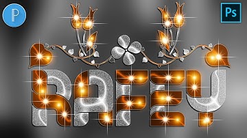 Glass Font editing Multi Color Glowing in pixellab ps touch |how to make glass font |Zarraq Creation