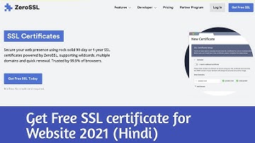 How To Get Free SSL Certificate For Website in 2021 (Hindi) | Complete Step By Step Guide