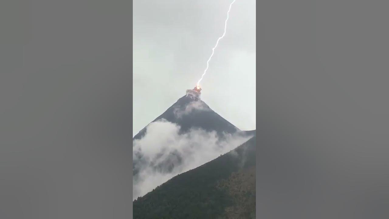 Lightning Strikes Erupting Volcano || ViralHog