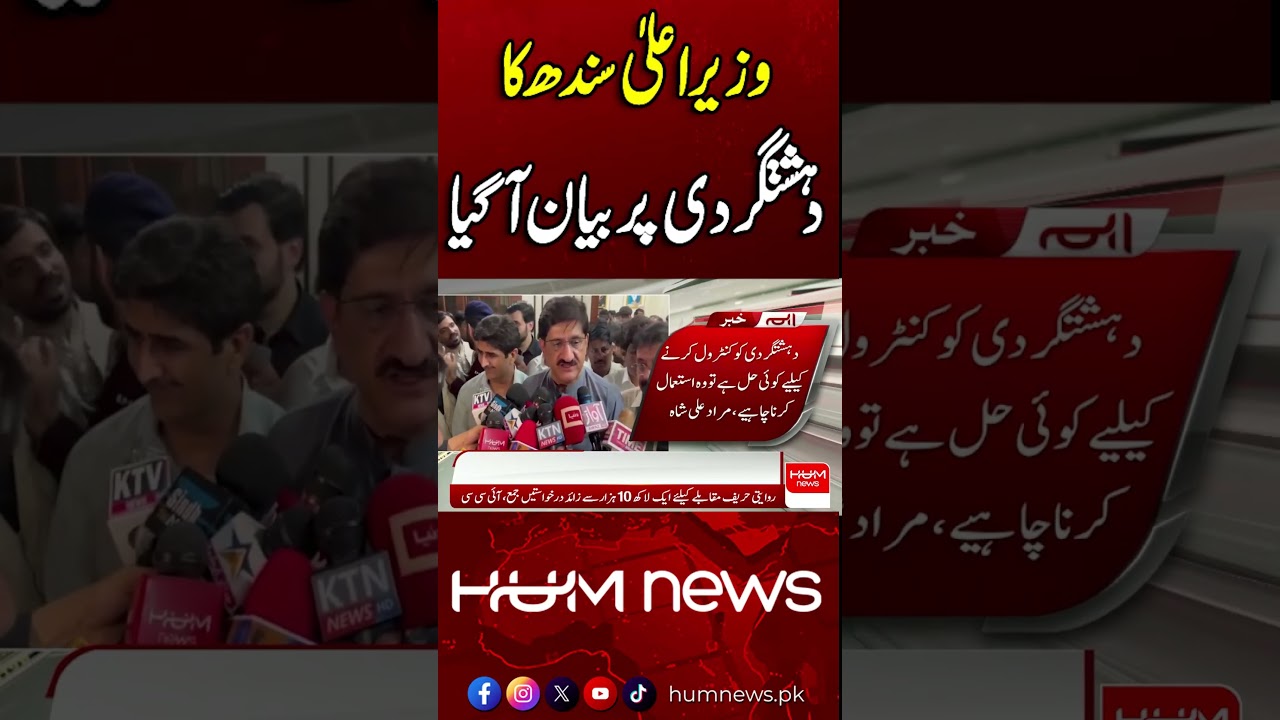 Sindh CM Issues Statement on Ter*orism | Breaking News | Hum News | Pakistan