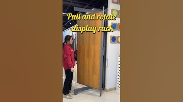 360 rotation pull-out sample display stand.It can hold max size 1200x2400mm. #tiledisplay #wooden