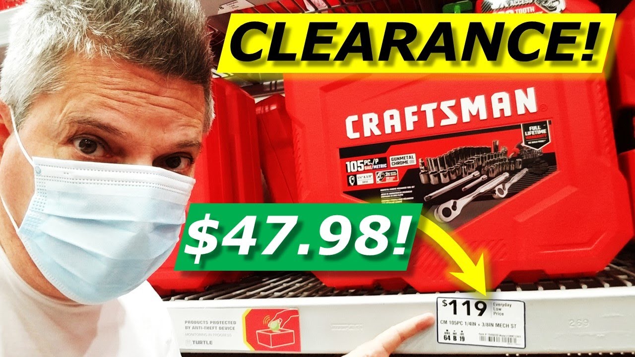 Craftsman 105 Gunmetal Chrome Mechanics $49.98 Tool Set Review, How to