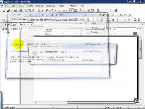 63 Crystal ReportsXI  Filtering Data    Filter Formulas pt  1   AND